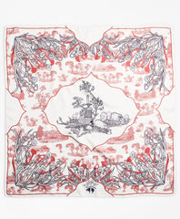 Brooks Brothers Women Toile Silk Square Scarf