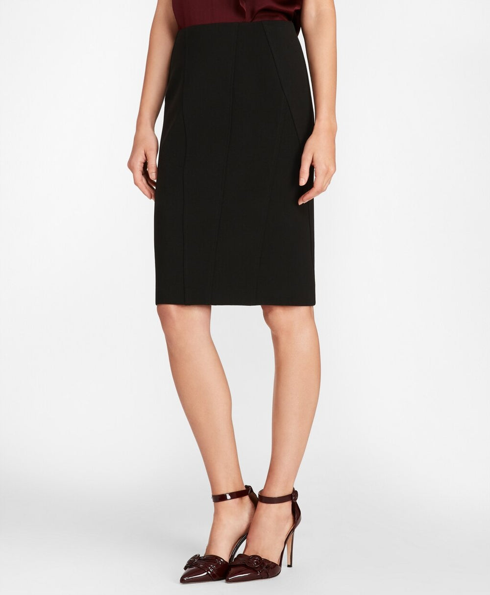 Brooks Brothers Women Stretch Wool Cavalry Twill Pencil Skirt