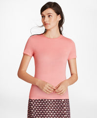 Brooks Brothers Women Cashmere Short-Sleeve T-Shirt