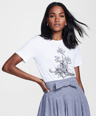 Brooks Brothers Women Toile Graphic T-Shirt