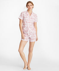 Brooks Brothers Women Toile Supima® Cotton Poplin Short Pajama Set