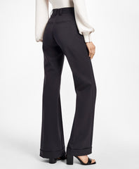 Brooks Brothers Women Cuffed Wide-Leg Tuxedo Pants