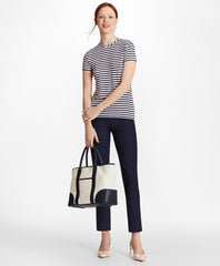 Brooks Brothers Women Pinstripe BrooksCool® Merino Wool Ankle Pants