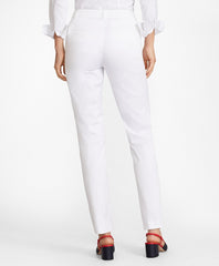 Brooks Brothers Women Stretch Cotton Twill Ankle Pants