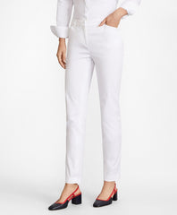 Brooks Brothers Women Stretch Cotton Twill Ankle Pants