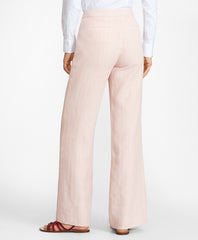Brooks Brothers Women Pinstriped Linen Pants