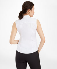 Brooks Brothers Women Non-Iron Fitted Sleeveless Dress Shirt