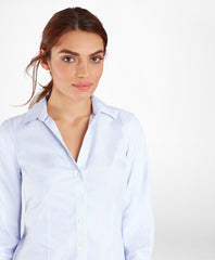 Brooks Brothers Women Non-Iron Tailored-Fit Striped Three-Quarter-Sleeve Supima® Cotton Stretch Shirt