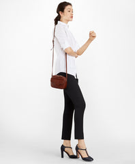 Brooks Brothers Women Tailored-Fit Non-Iron Dobby-Stripe Cotton Tuxedo Shirt