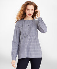 Brooks Brothers Women Checked Supima® Cotton Tunic