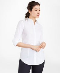 Brooks Brothers Women Tailored-Fit Performance Non-Iron COOLMAX® Poplin Shirt