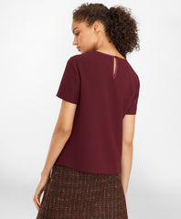 Brooks Brothers Women Satin T-Shirt