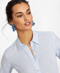 Brooks Brothers Women Gingham Irish Linen Tunic