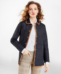Brooks Brothers Women Water-Repellent Quilted Car Coat