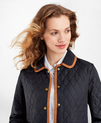 Brooks Brothers Women Water-Repellent Quilted Car Coat