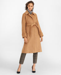 Brooks Brothers Women Camel Hair Wrap Coat