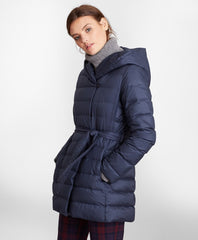 Brooks Brothers Women Water-Repellent Down-Filled Wrap Coat