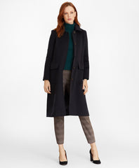 Brooks Brothers Women Brushed Wool Twill Wrap Coat
