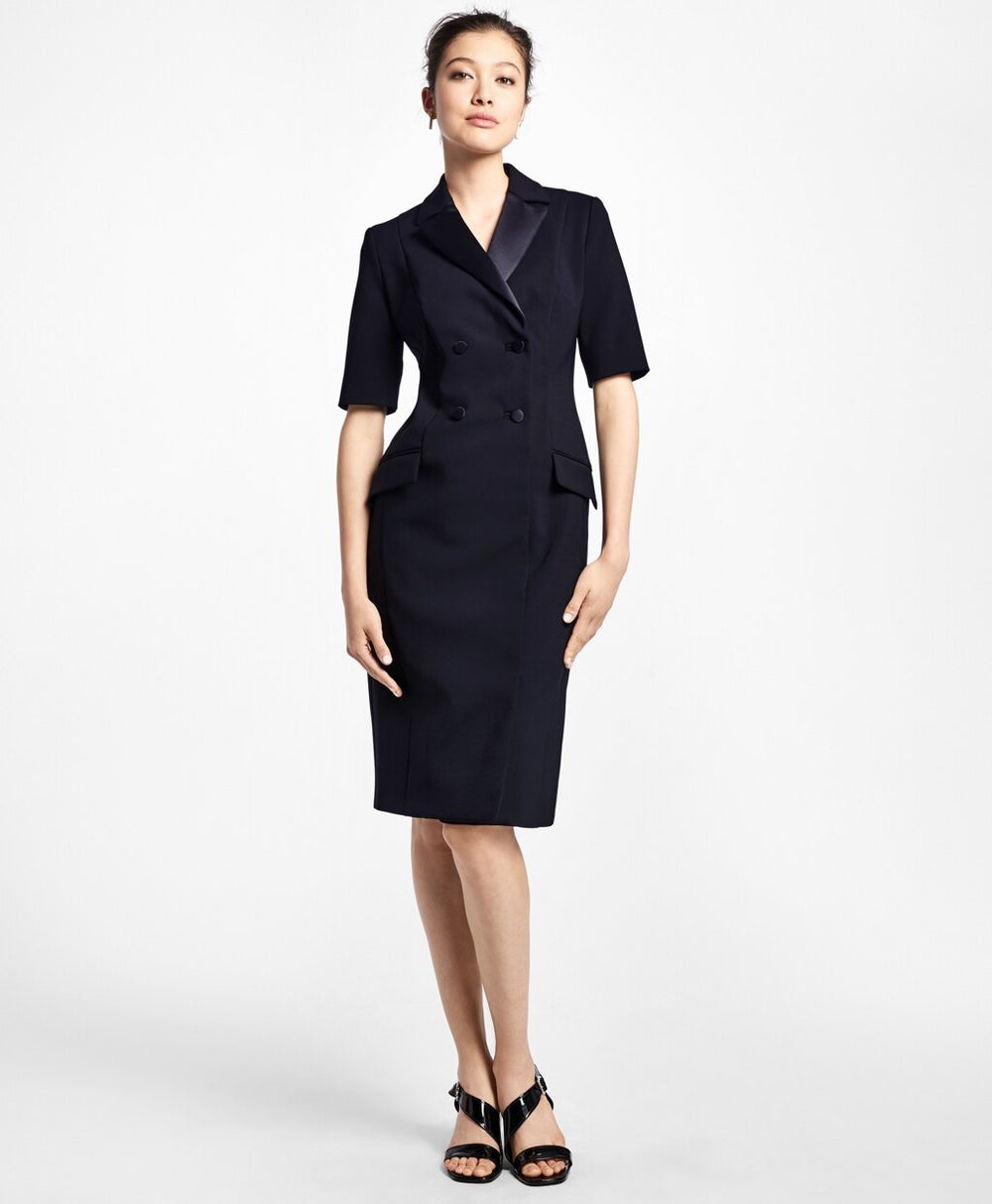 Brooks Brothers Women Double-Breasted Tuxedo Dress