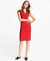 Brooks Brothers Women Stretch-Wool Twill Sheath Dress