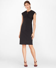 Brooks Brothers Women Stretch Wool Cap Sleeve Sheath Dress