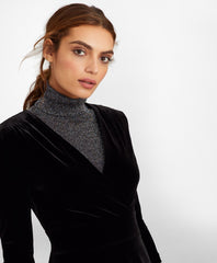 Brooks Brothers Women Velvet Faux Wrap Dress