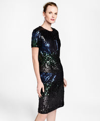 Brooks Brothers Women Ombre Sequin Shift Dress
