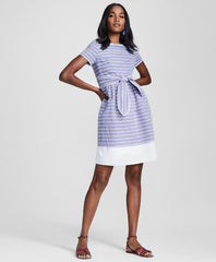Brooks Brothers Women Striped Cotton Dobby Dress