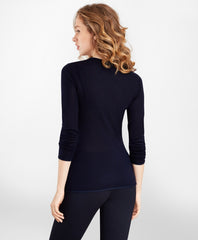 Brooks Brothers Women Floral Silk-Cashmere Sweater