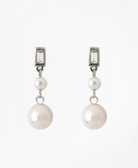 Brooks Brothers Women Glass Pearl Drop Earrings