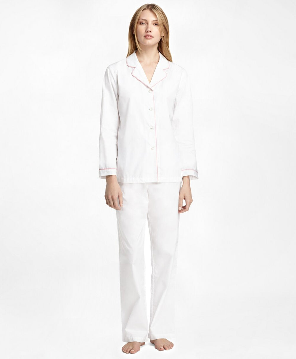 Brooks Brothers Women Cotton Long-Sleeve Pajama Set