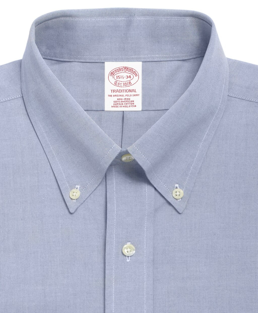 Brooks Brothers Men Traditional Relaxed-Fit Dress Shirt, Non-Iron Button-Down Collar