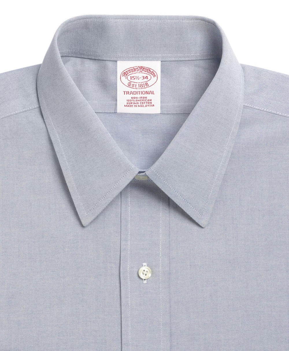 Brooks Brothers Men Traditional Relaxed-Fit Dress Shirt, Non-Iron Point Collar