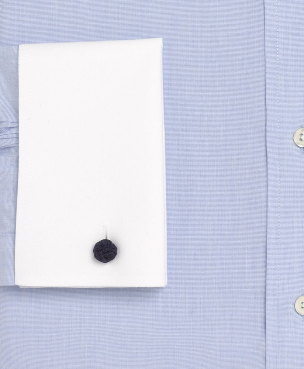 Brooks Brothers Men Regent Fitted Dress Shirt, Non-Iron Contrast Ainsley Collar French Cuff