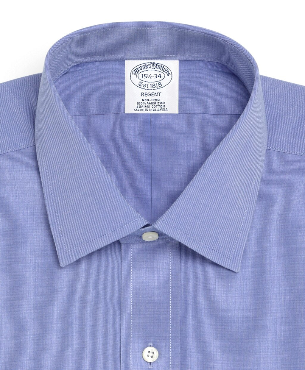 Brooks Brothers Men Regent Fitted Dress Shirt, Non-Iron Spread Collar French Cuff