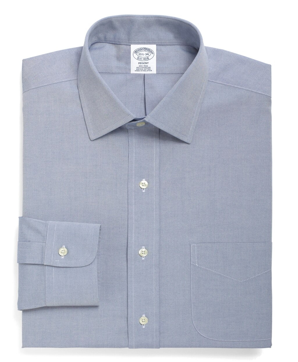 Brooks Brothers Men Regent Fitted Dress Shirt, Non-Iron Spread Collar