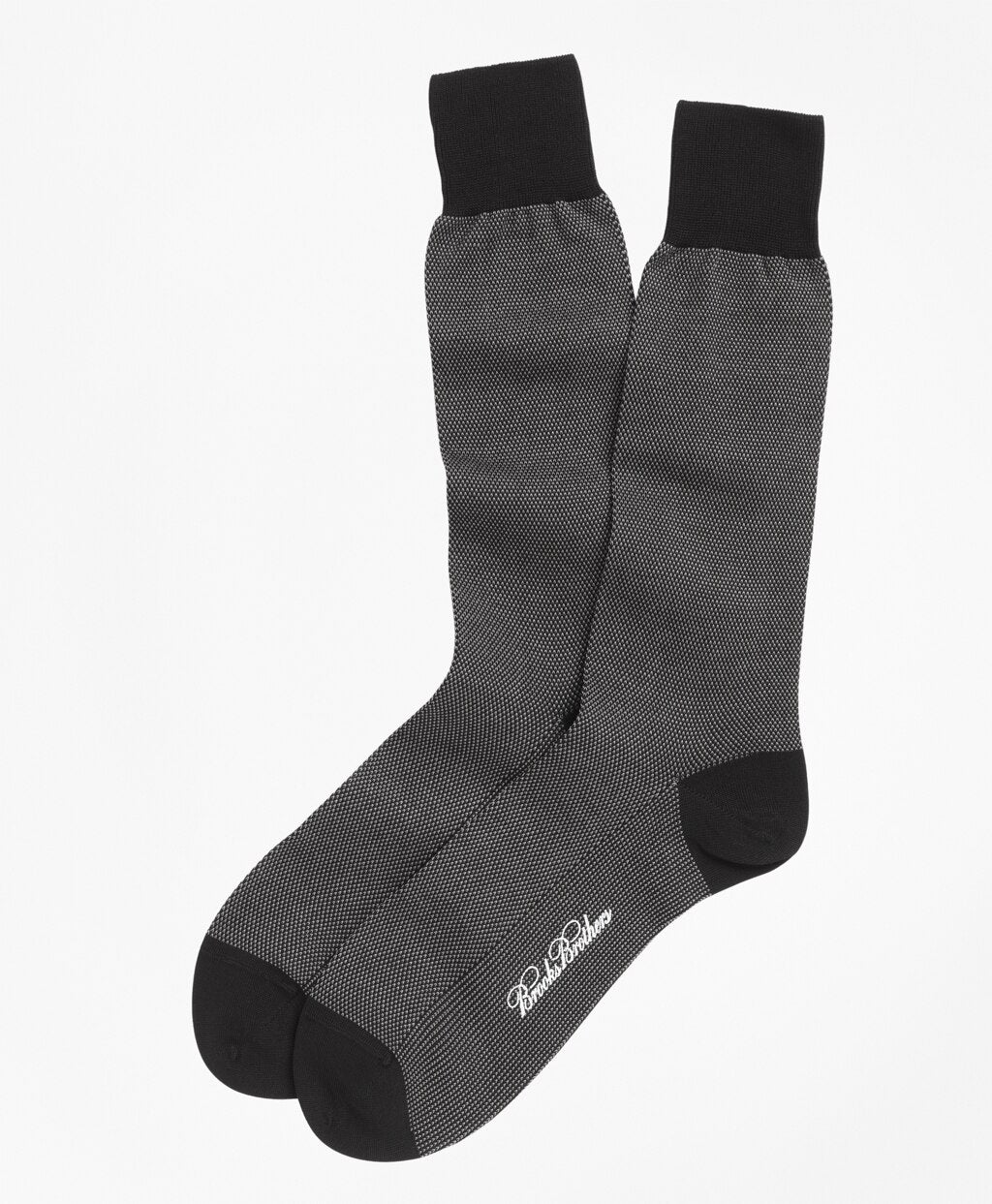 Brooks Brothers Men Cotton Bird's Eye Crew Socks