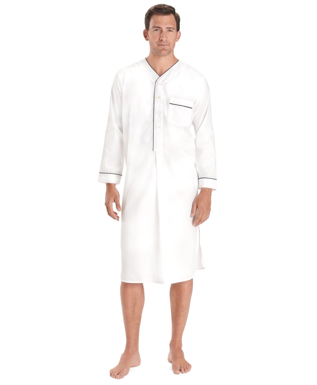 Brooks Brothers Men Wrinkle-Resistant Broadcloth Nightshirt