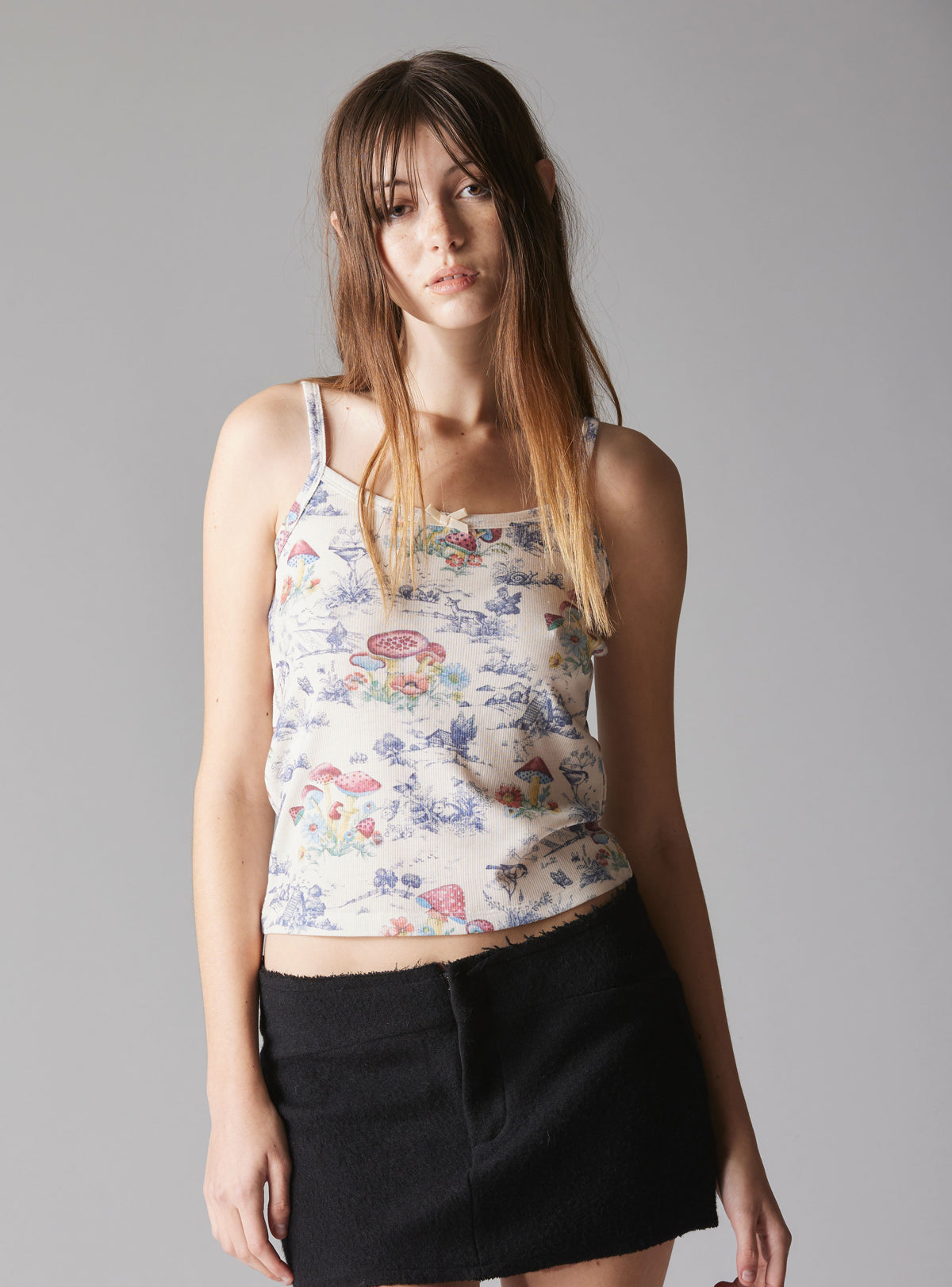 Pixie Dream Tank - Off White / Mushroom | UNIF Clothing outlet