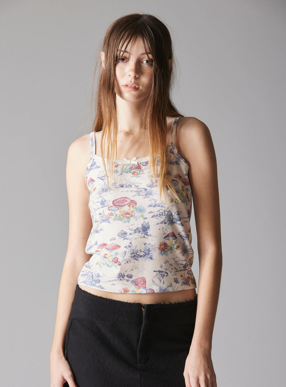 Pixie Dream Tank - Off White / Mushroom | UNIF Clothing outlet