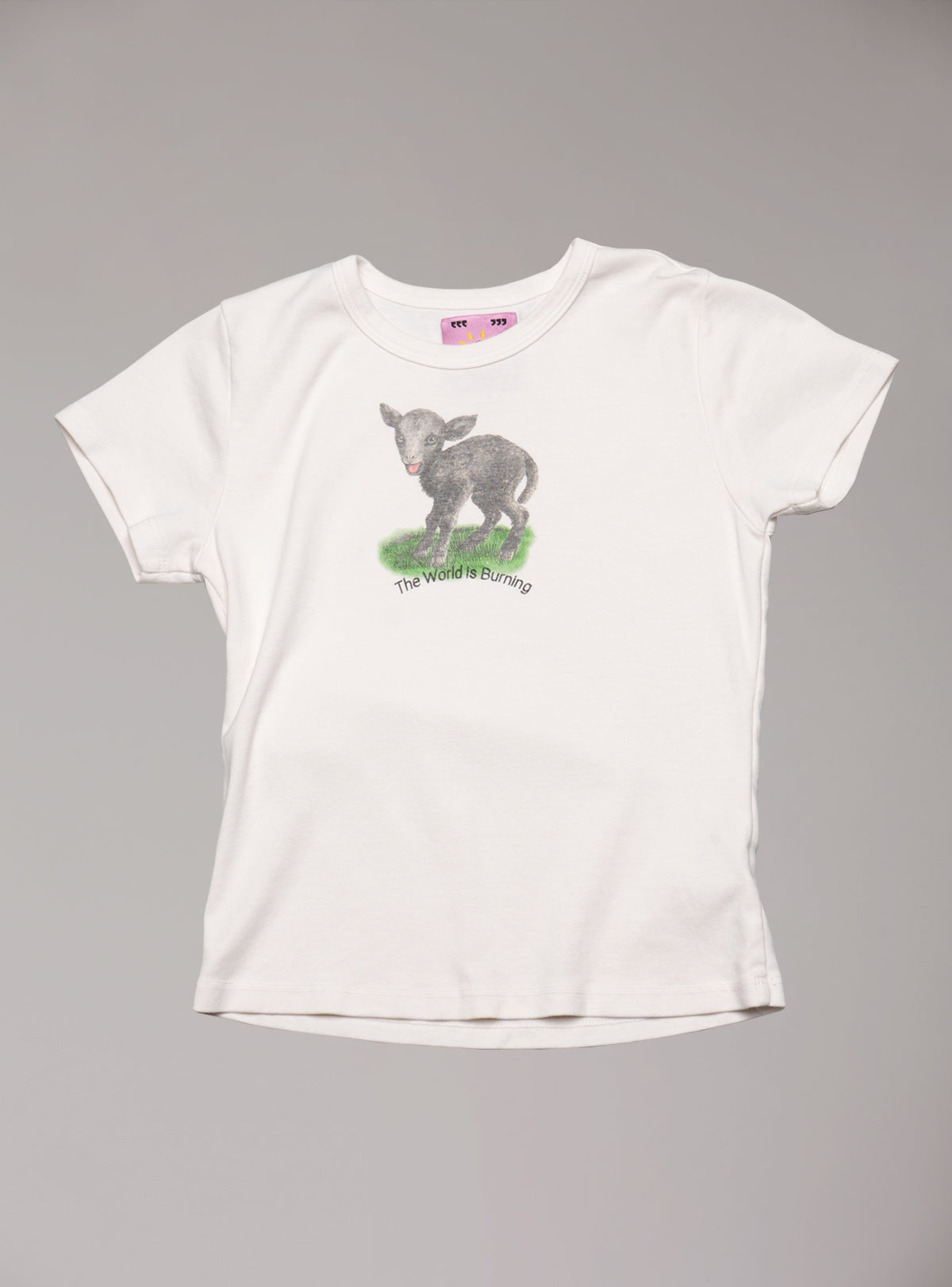 World Is Burning baby Tee - White | UNIF Clothing Sale