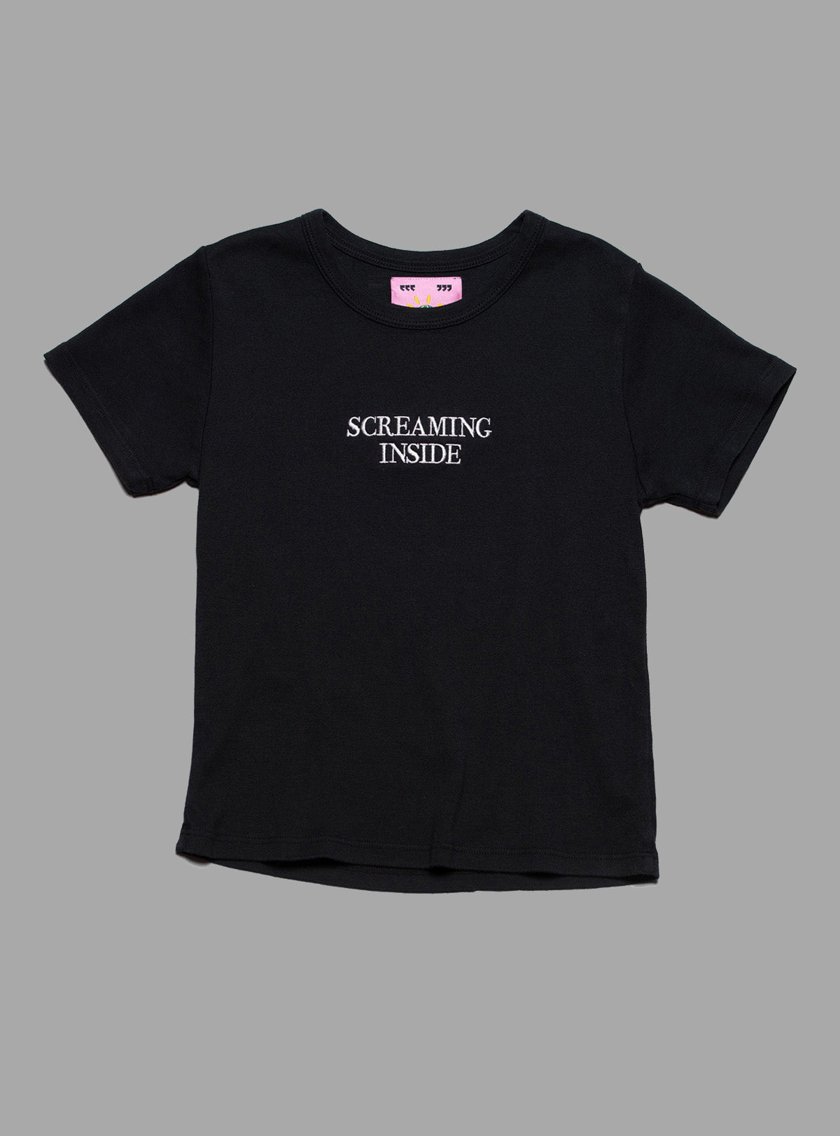 Screaming Inside Baby Tee - Vintage Black | UNIF Clothing on Sale