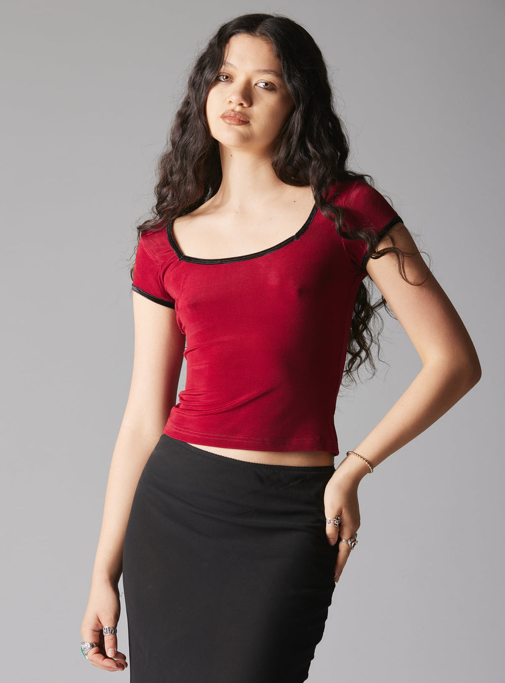 Slink Top - Red/Black | UNIF Clothing Sale