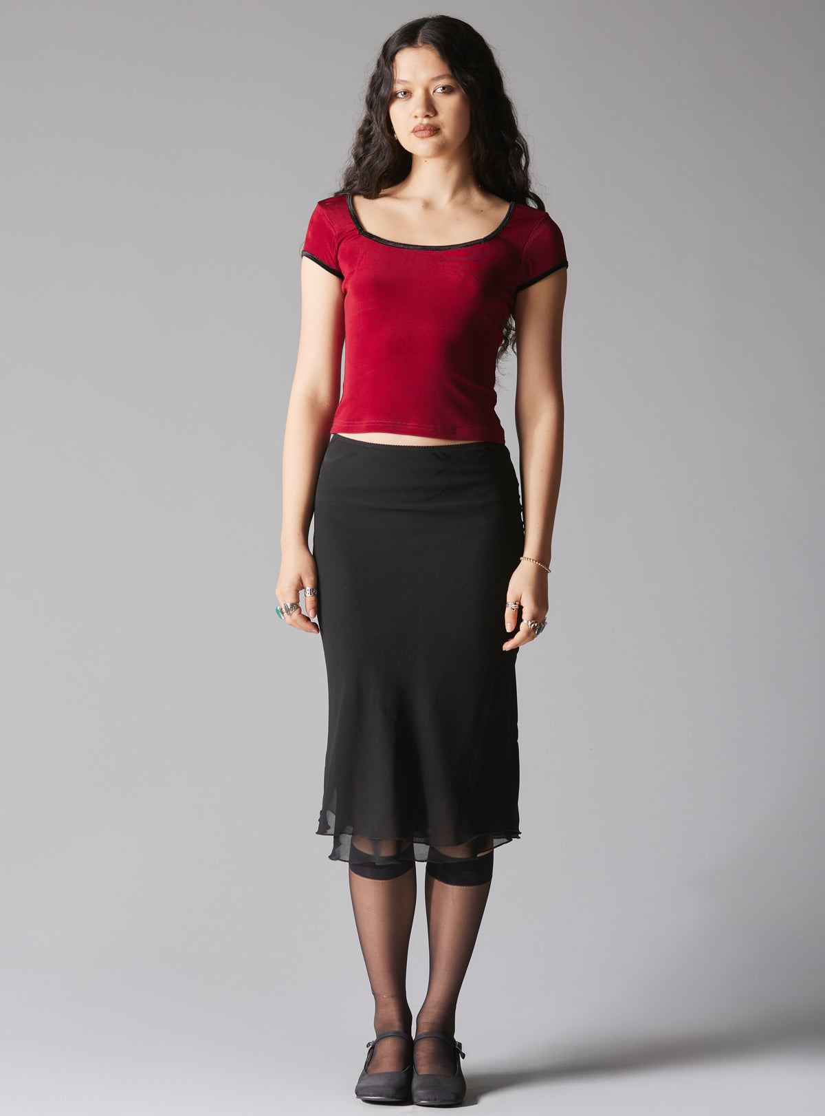 Slink Top - Red/Black | UNIF Clothing Sale