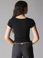 XAE Ribbed Crop Top - Black | UNIF Clothing online