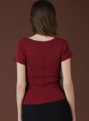 XAE Ribbed Crop Top - Red | UNIF Clothing outlet