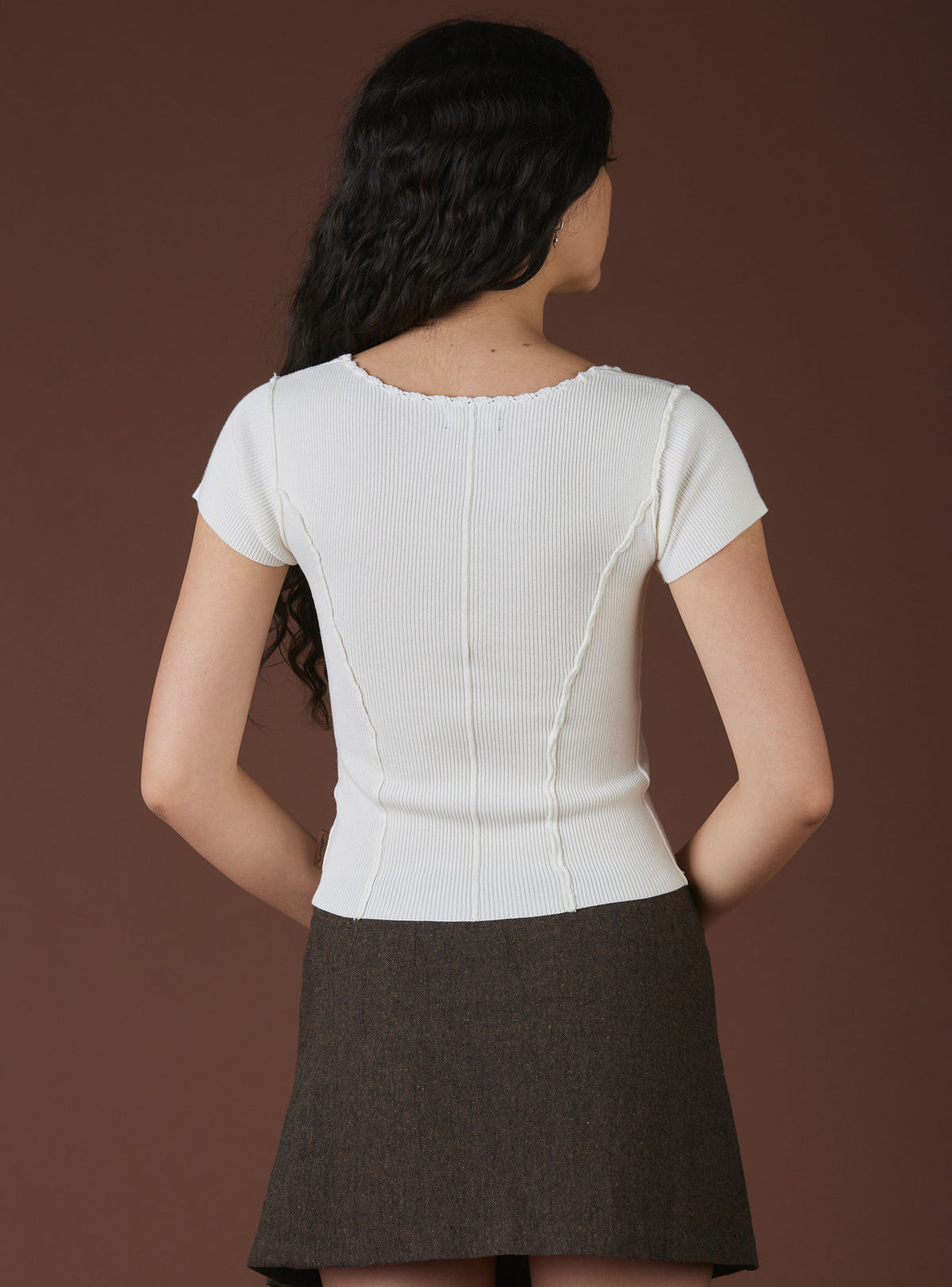 XAE Ribbed Crop Top - White | UNIF Clothing online shop