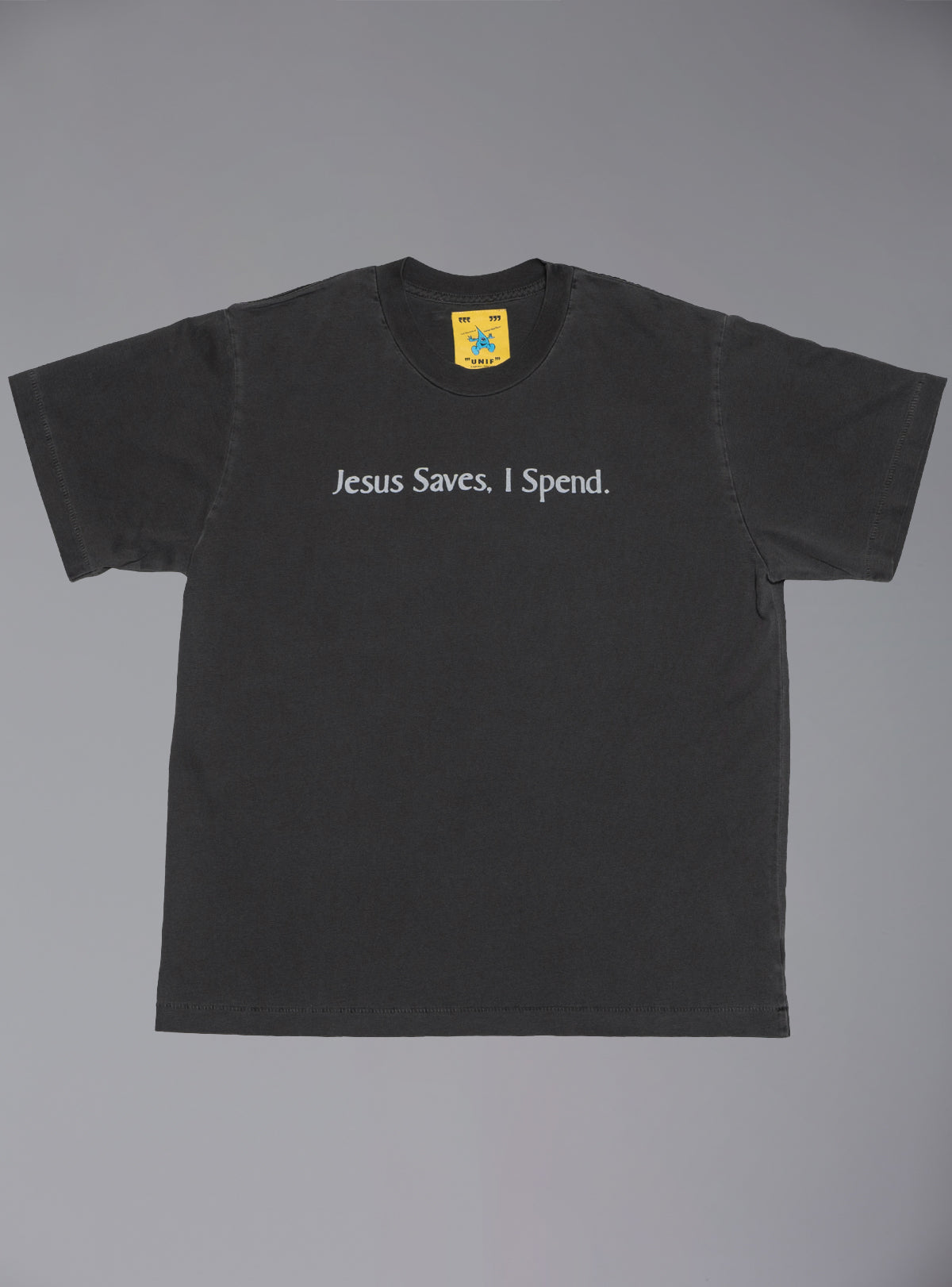Jesus Saves Tee - Vintage Black | UNIF Clothing for Sale