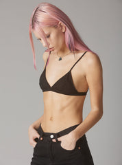 Staple Triangle Bra - Black | UNIF Clothing online
