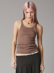 Staple Rib Tank Mauve - Mauve | UNIF Clothing on Sale